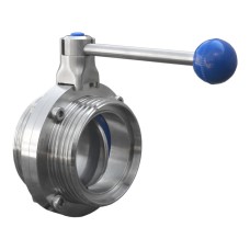 Затвор нержавеющий дисковый поворотный запорный приварной 12Х18Н9ТЛ ДУ 125 Ру 25 Арма-Пром